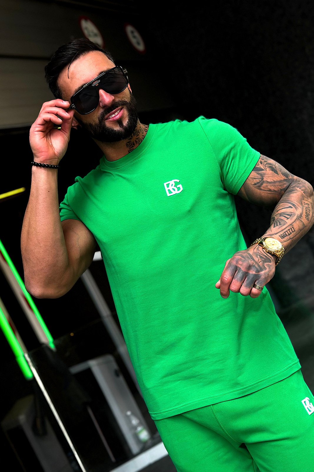 T-SHIRT MĘSKI BG BOND | ZIELONY