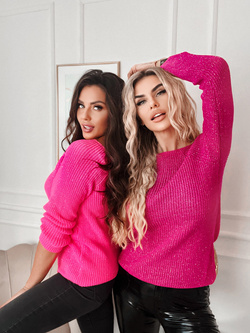 Damski sweter amarantowy 72228A