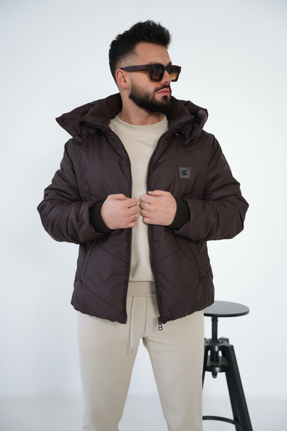 Kurtka męska BG Winter | gorzka czekolada