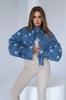 Kurtka jeans damska BG Popcorn | niebieski