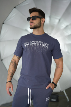 T-SHIRT MĘSKI BG MOOD | JASNY GRANAT