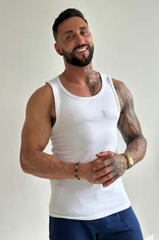 BLUZKA MĘSKA BG JUSTIN | BIAŁY