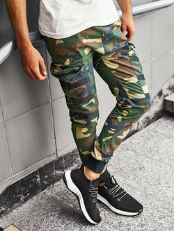 Spodnie męskie joggery zielone moro 11132AZE