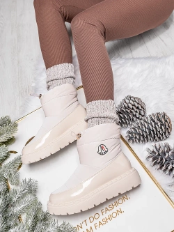 Damskie śniegowce jasnobeżowe HY949-8