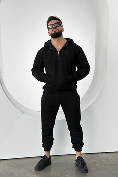 BLUZA MĘSKA BG HOODY | CZARNY