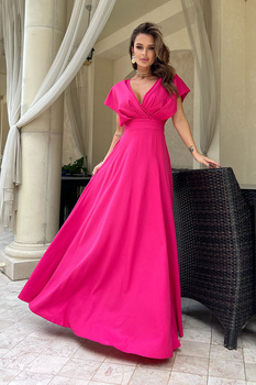 SUKIENKA Z ZAKRYTYMI RAMIONAMI MALINOWA