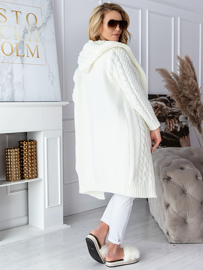 Damski kardigan ecru 1102S