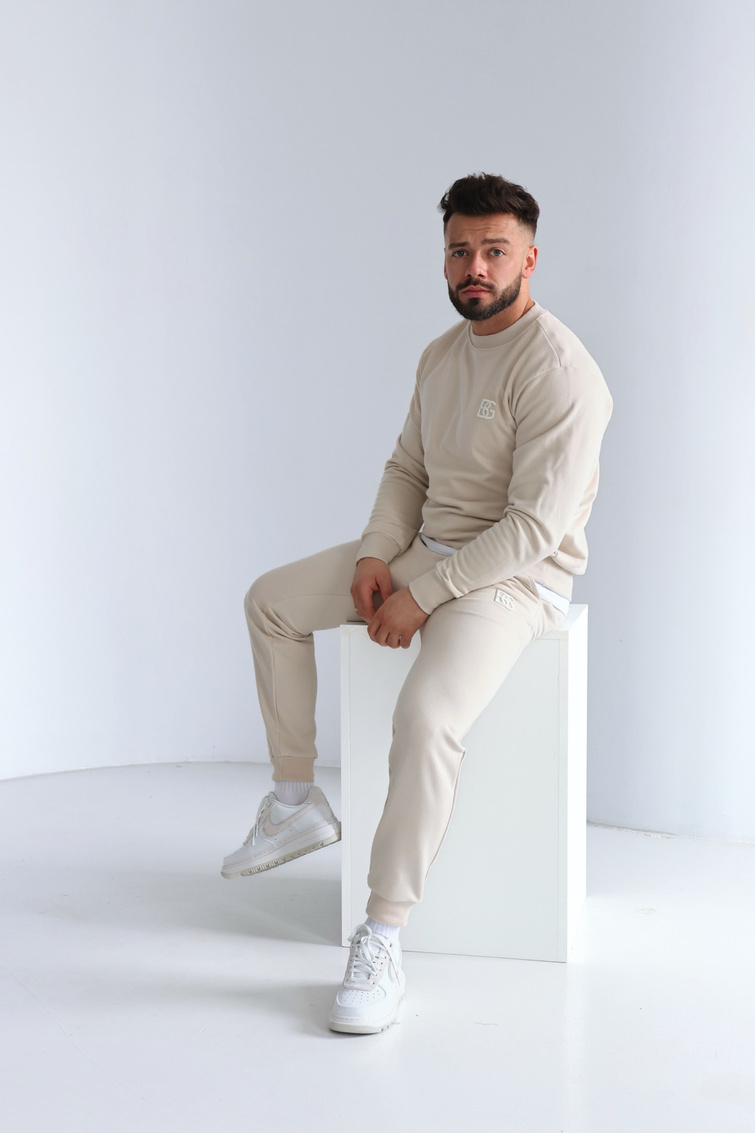 Bluza męska BG Basic | jasny beż
