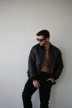 KURTKA MĘSKA BG MONEY | CZARNY