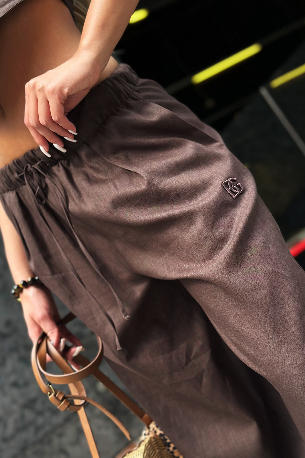 SPODNIE DAMSKIE BG FREE | CZEKOLADOWY