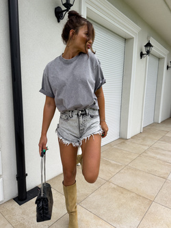 T-shirt HANDE MADE limon - szary