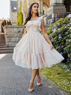 Sukienka pudrowy róż 20321