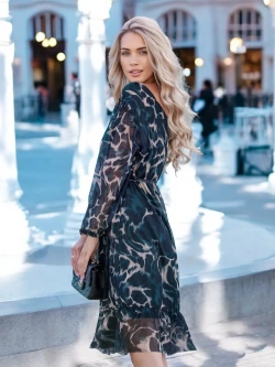 Wzorzysta sukienka do kolan Trani