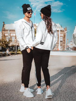 Komplet dresowy męski biało-czarny MKBD1