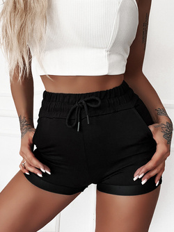 Damskie spodenki dresowe czarne SPDR101C