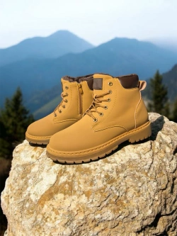 Męskie ocieplane camelowe trapery TL230-32