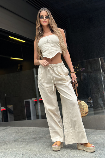 SPODNIE DAMSKIE BG FREE | BEŻ