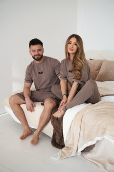 Komplet piżama damska BG Sleepy | cappuccino