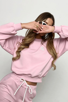 BLUZA DAMSKA BG BASIC | PUDER RÓŻ