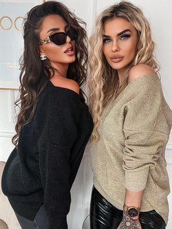 Damski sweter czarny 82227C