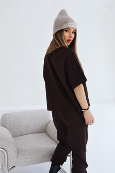 T-Shirt damski BG Choco | gorzka czekolada