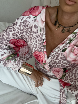 Bluzka KAIRA print pantera – rose