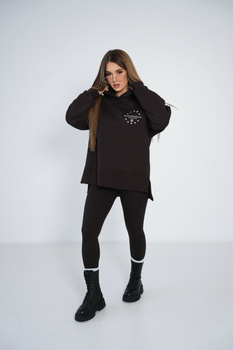 Bluza damska BG Cloud | gorzka czekolada