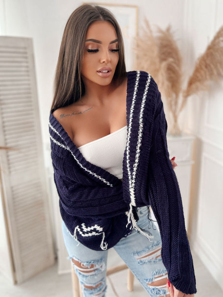 Damski kardigan granatowy 5522G