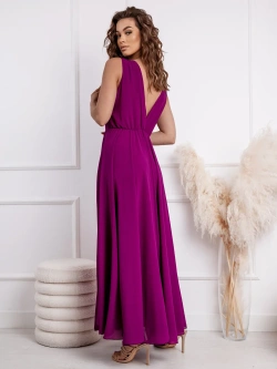 Długa sukienka z dekoltem na plecach Tatiana