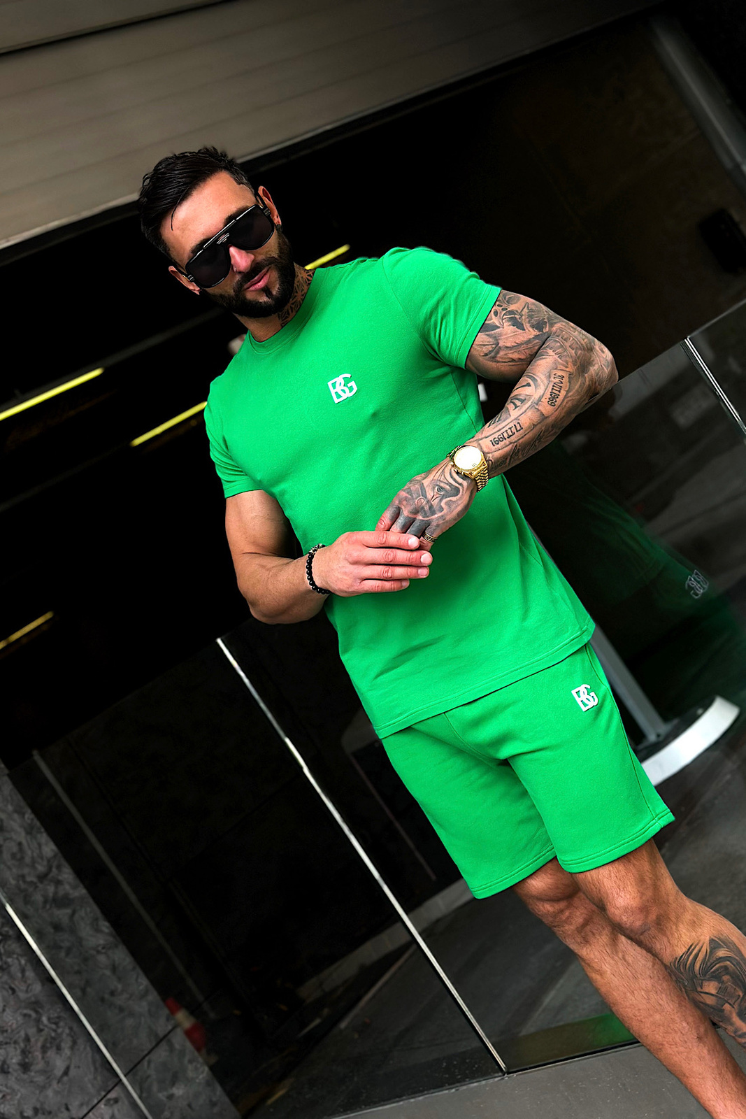 T-SHIRT MĘSKI BG BOND | ZIELONY