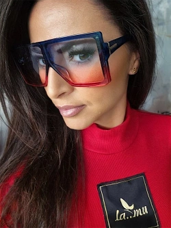 Damskie okulary przeciwsłoneczne czerwono-niebieskie OK55CN