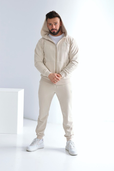 BLUZA MĘSKA BG ZIPPY | JASNY BEŻ