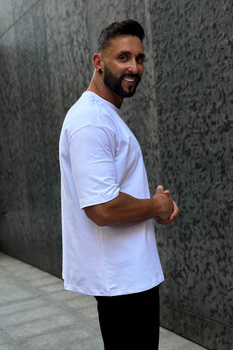 T-SHIRT MĘSKI BG FIFI | BIAŁY