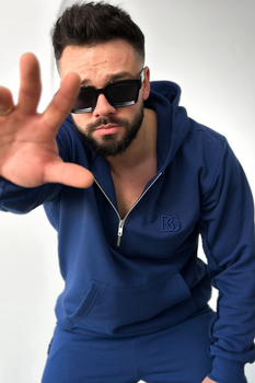 BLUZA MĘSKA BG HOODY | GRANAT