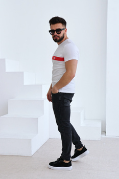 T-Shirt męski BG Red | biały