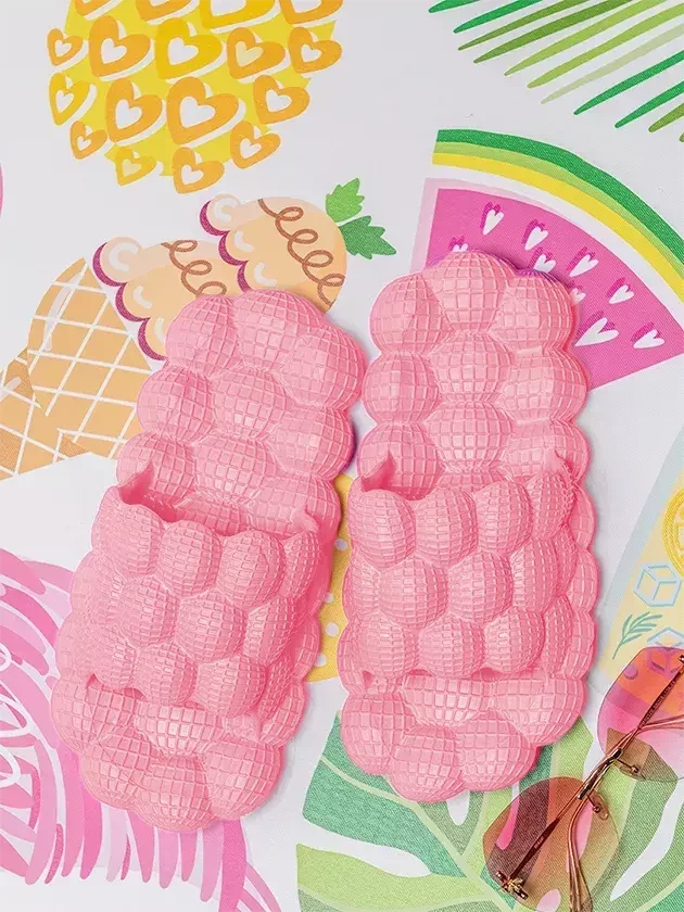 Damskie różowe klapki Bubble BB100R