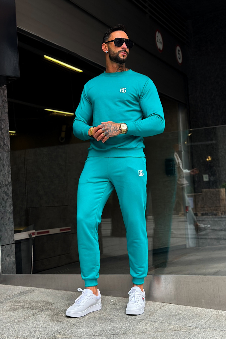 BLUZA MĘSKA BG BASIC | SZMARAGDOWY