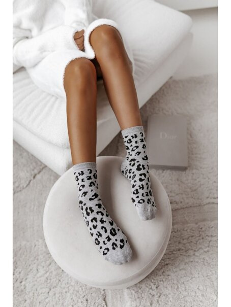 Skarpetki damskie w Panterkę 0200.053, Kolor Jasny Melanż, Rozmiar 37-41