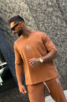 T-SHIRT MĘSKI BG FIFI | MOKKA