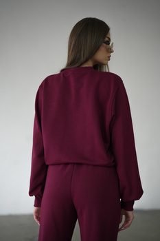 BLUZA DAMSKA BG BASIC | BORDOWY