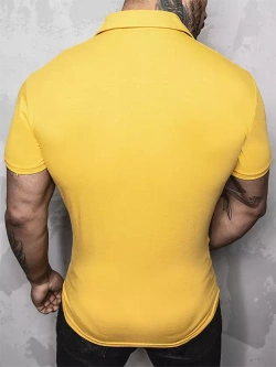 Męska koszulka polo żółta KP3