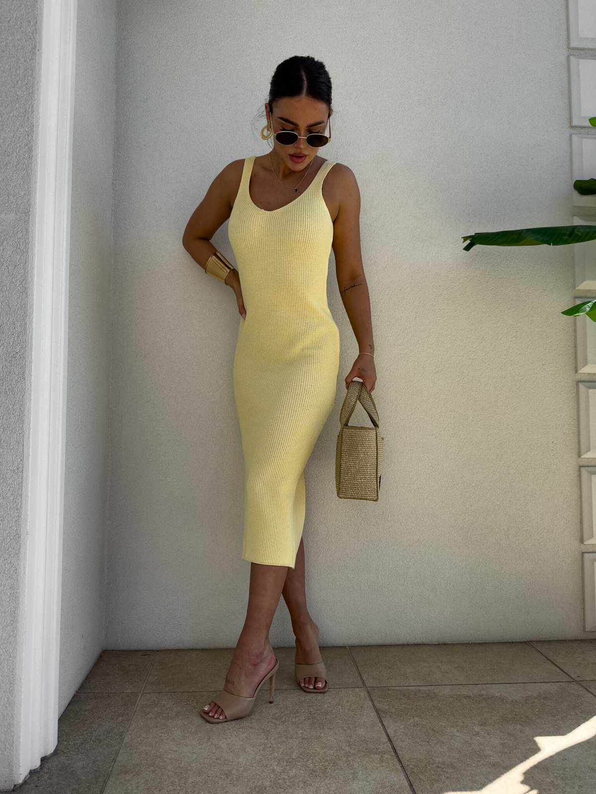 Sukienka SAONA - bananowa