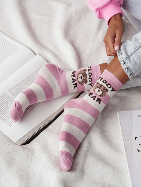 Skarpetki damskie Teddy Bear/Paski 0200.146, Kolor Kolor 2, Rozmiar 37-41