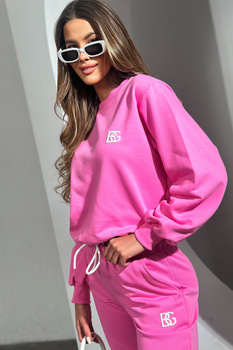 BLUZA DAMSKA BG BASIC | RÓŻOWY