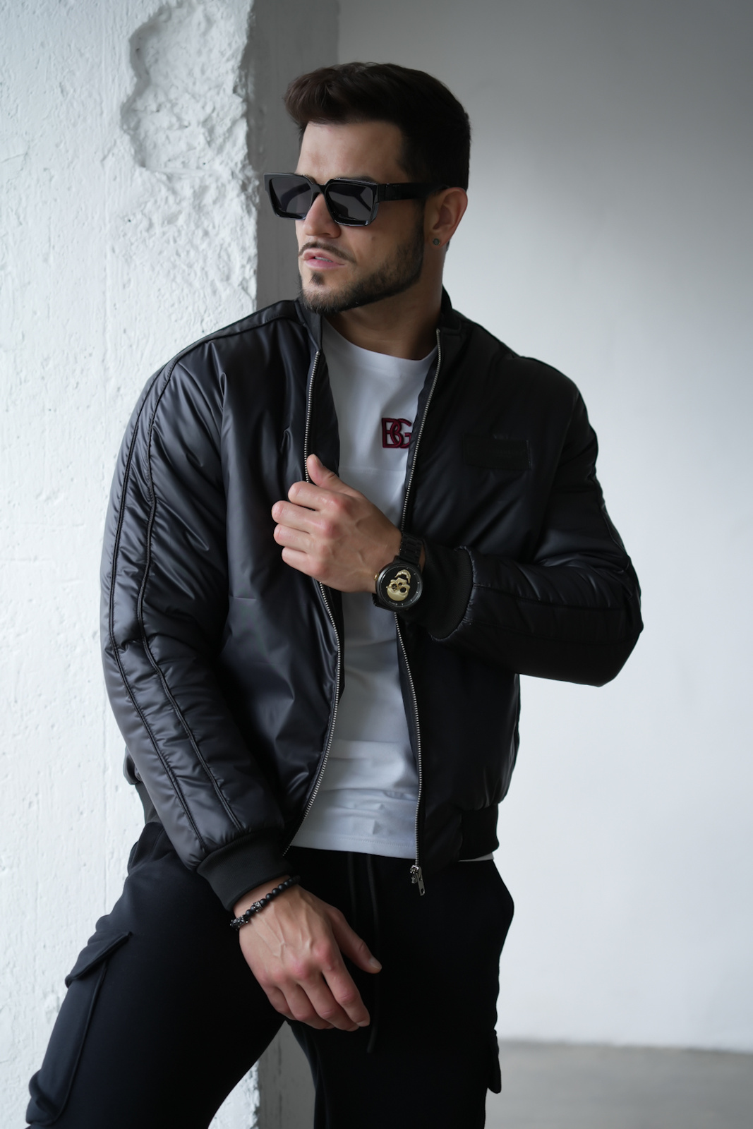 KURTKA MĘSKA BG MONEY | CZARNY