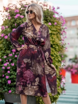 Sukienka midi z rozcięciem Fabia