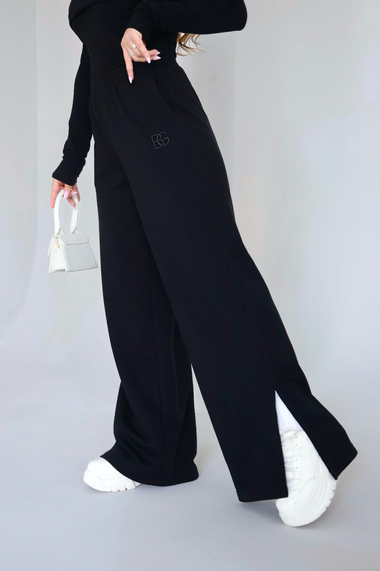 SPODNIE DAMSKIE BG FANCY | CZARNY