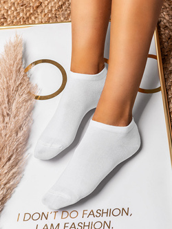 Damskie skarpetki stopki białe SKS06