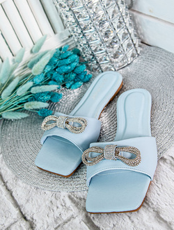 Damskie klapki niebieskie P4487N