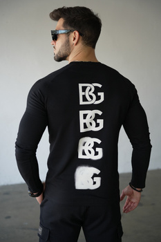LONGSLEEVE MĘSKI BG BLUR | CZARNY